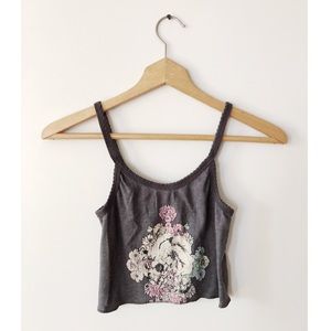NWOT - BDG Graphic Crop Top - Size Small